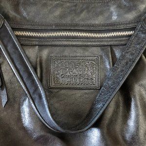 COACH Black Leather Crossbody Purse from the Poppy Collection